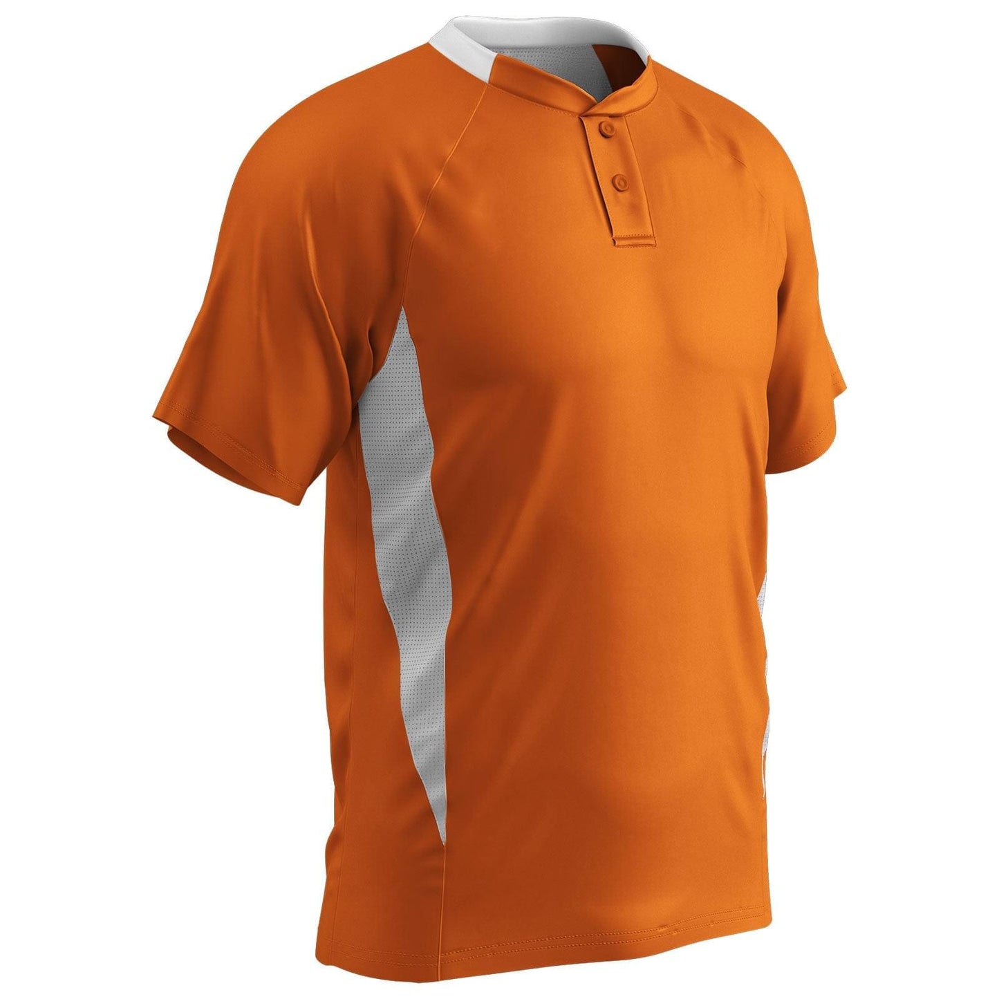 Clean-Up 2-Button 2-Color Moisture Wicking Baseball Sport Jersey, Adult