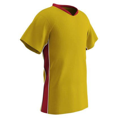 Header Men's Soccer Jersey, 2 Color Trim with Piping V-Neck, Adult