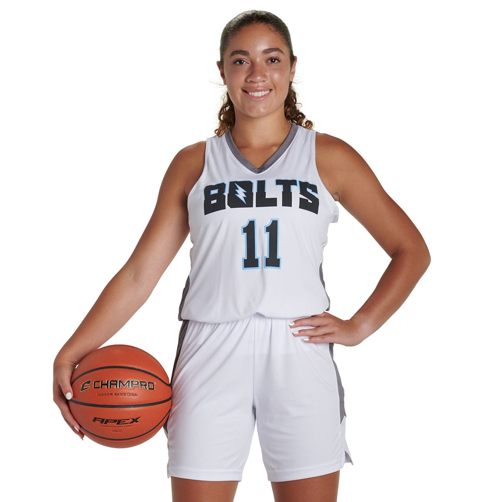 Icon 2 Color Women's Basketball Jersey V-Neck Moisture Wicking