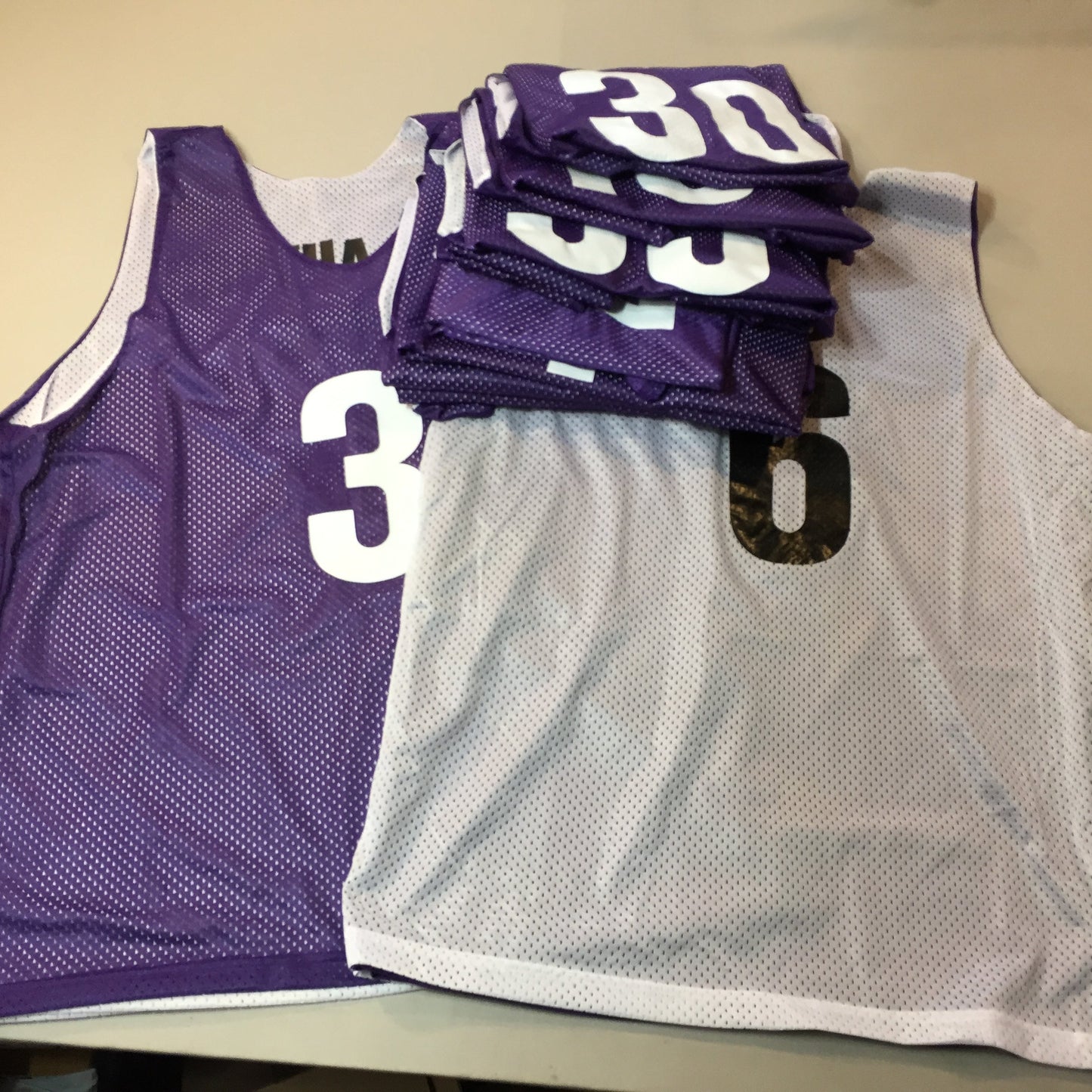 Orange Black White | Custom Reversible Basketball Jersey | Tricot Mesh 2 Sided. Halloween Colors, Player Name & Numbers on both sides