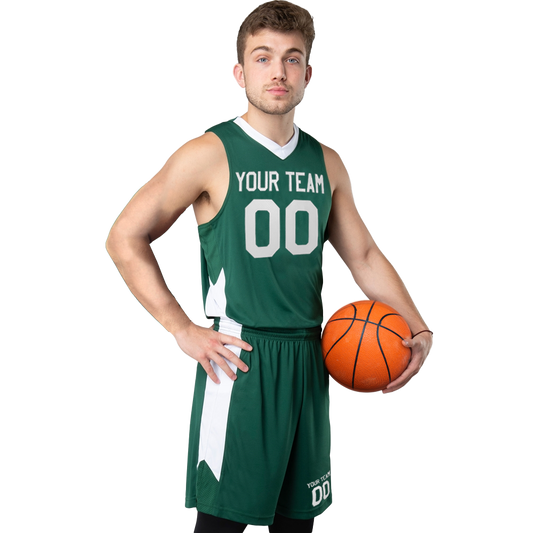Men's Custom Basketball Jerseys, Contrasting Mesh Side Stripe, Affordable Quality, v neck Collar, Team Name, Player Name and Player Number