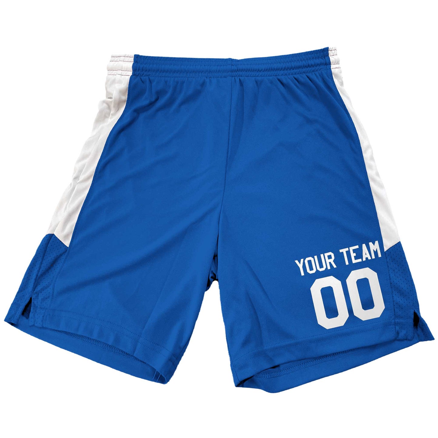 Youth Custom Basketball Shorts for Boys and Girls, Contrast Mesh Side Panel, Customized Name and Left Leg Number, Matching Jersey Available