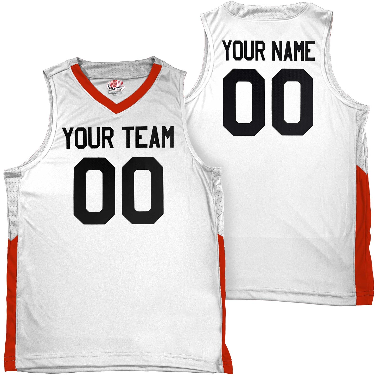 Men's Custom Basketball Jerseys, Contrasting Mesh Side Stripe, Affordable Quality, v neck Collar, Team Name, Player Name and Player Number