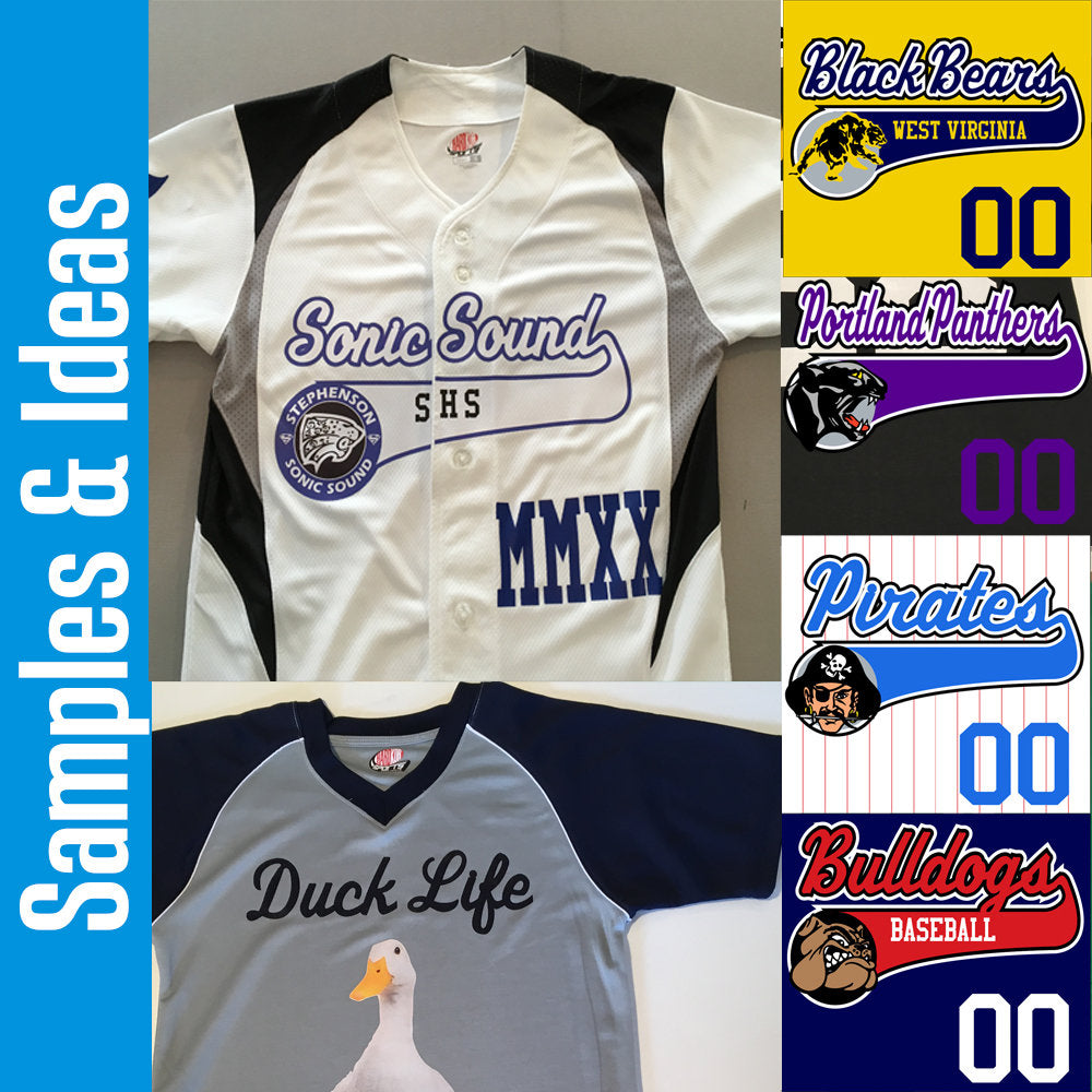 Light Blue, Royal Blue and White Custom Baseball Jersey with Your Team, Player Name and Numbers Custom Baseball Logo