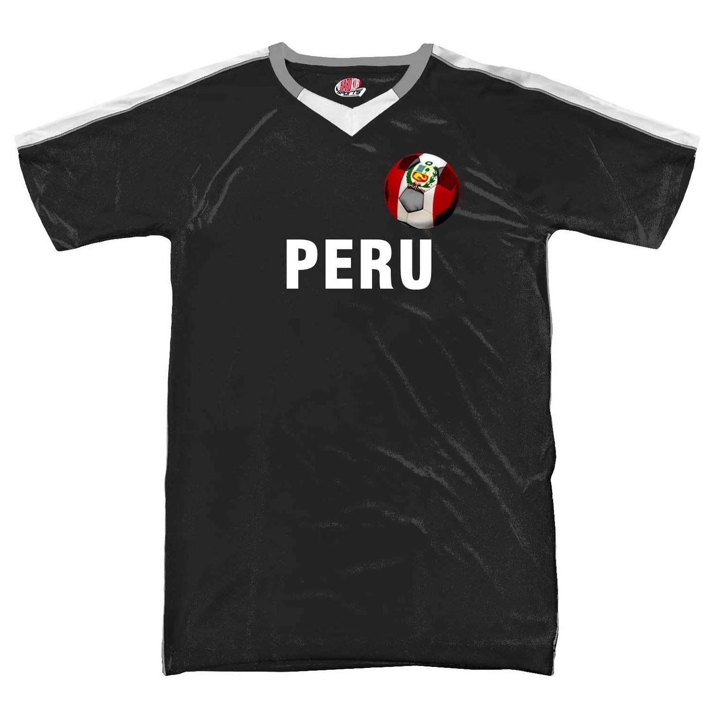 Custom Peru Soccer Jersey with Peruvian Flag Soccer Ball Design | Personalized with Your Name and Number in Your choice of colors