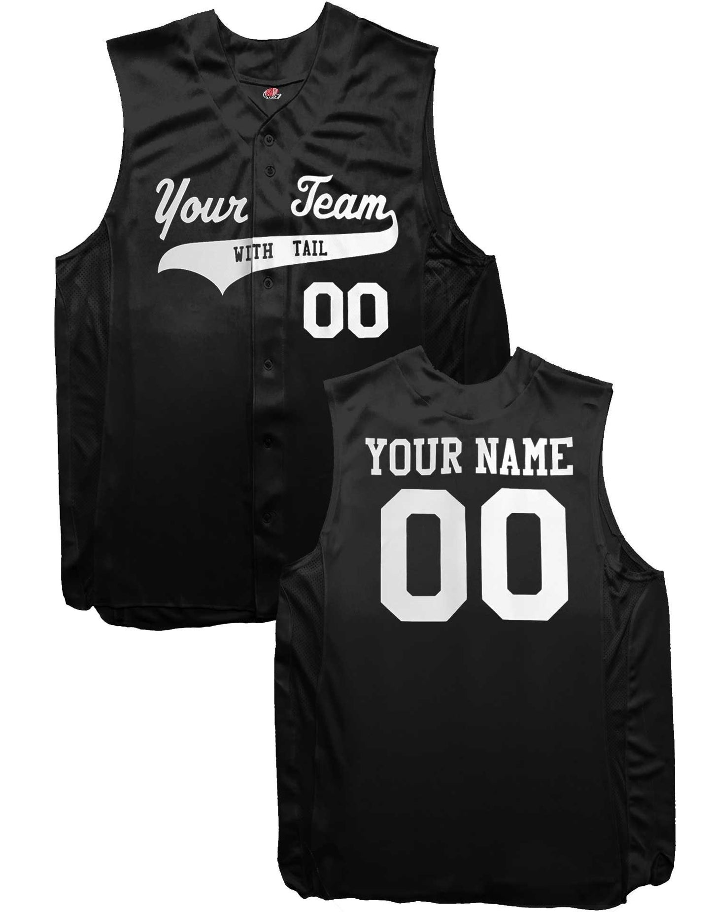 Solid Color 6 Button Double Knit Sleeveless Baseball Jersey| Custom Jersey with Team, Player, Numbers Black, White, Natural, Graphite, Grey