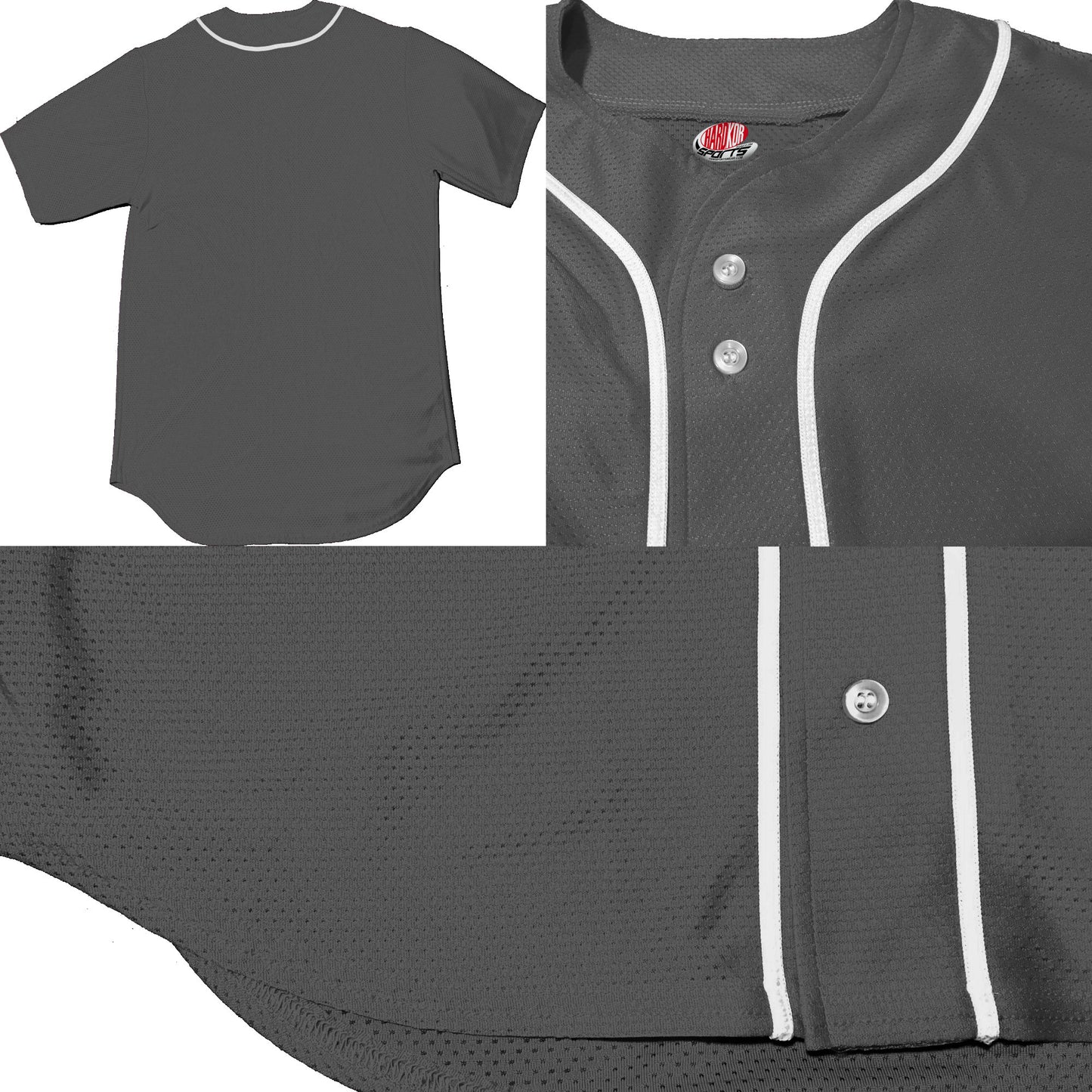 Make Your Own Sorority or Fraternity Custom Baseball Jerseys Graphite Grey with White Piping | See Description for Other Colors