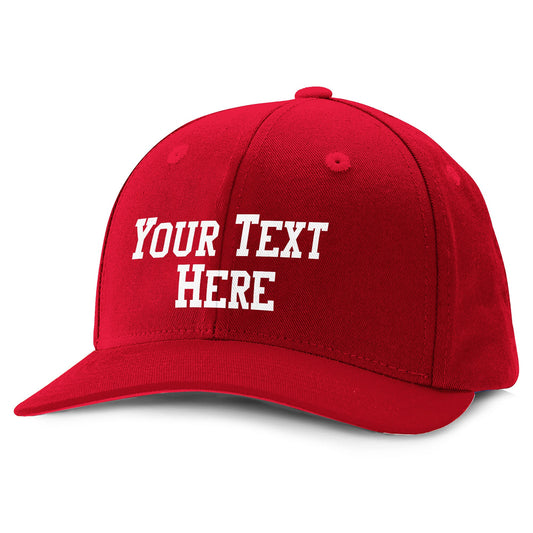 Custom Snapback Baseball Hat | Red, White, Blue & Gold | Vinyl Print with Any Message | 18 font color and 6 styles | up to 36 Characters