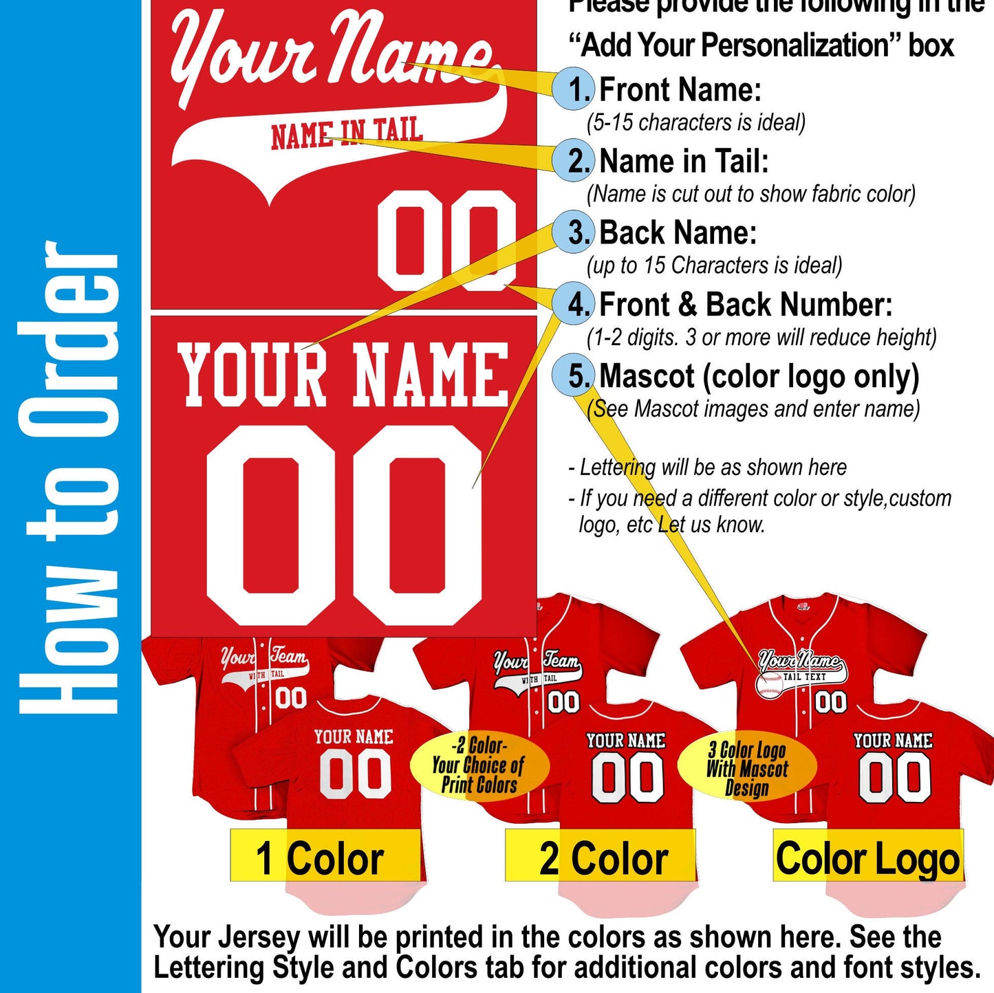 Gender Reveal, Birth Announcement, Baby Shower, Mommy & Daddy  Custom Baseball Jersey with Piping | Scarlet Red with White Piping