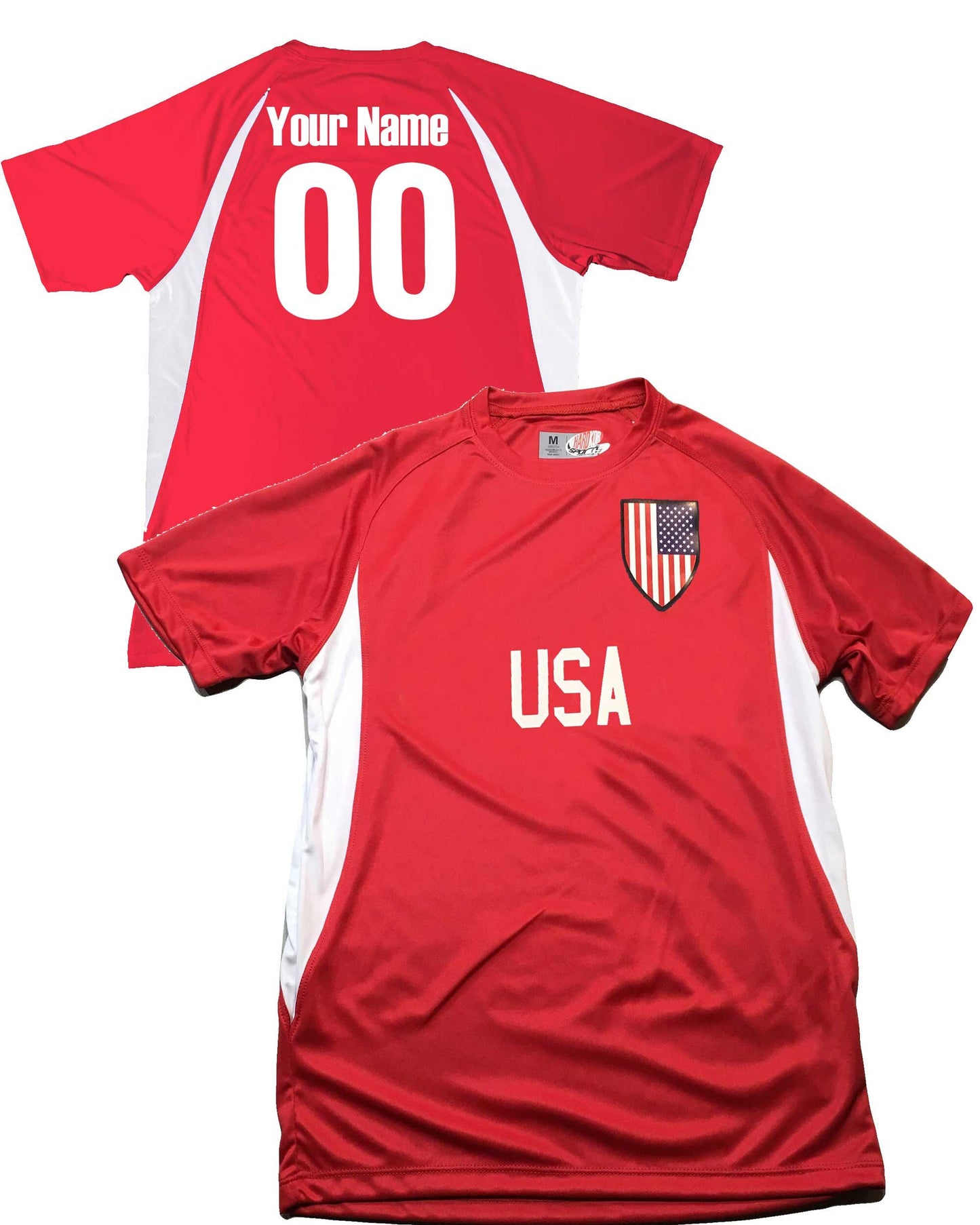 Custom USA Soccer Jersey - Personalized Shield Design with Your Name & Number | HK Sportswear