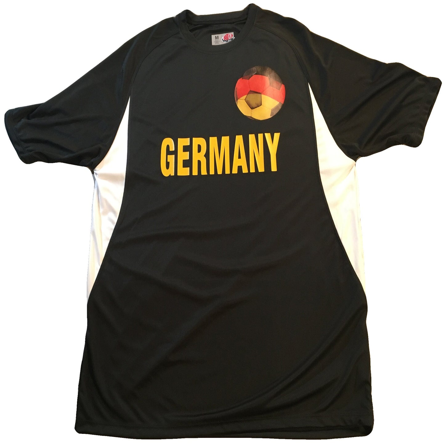 Germany Soccer Jersey German Shield Design Customized with Your Names and Numbers in Your choice of Popular Colors