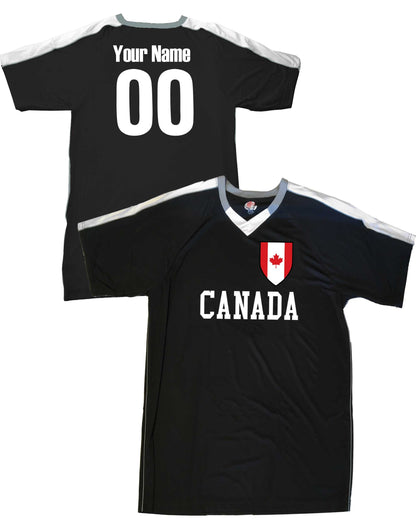 Customized Canada Soccer Jersey Personalized with Player Name and Number on Back Soccer Shield Design