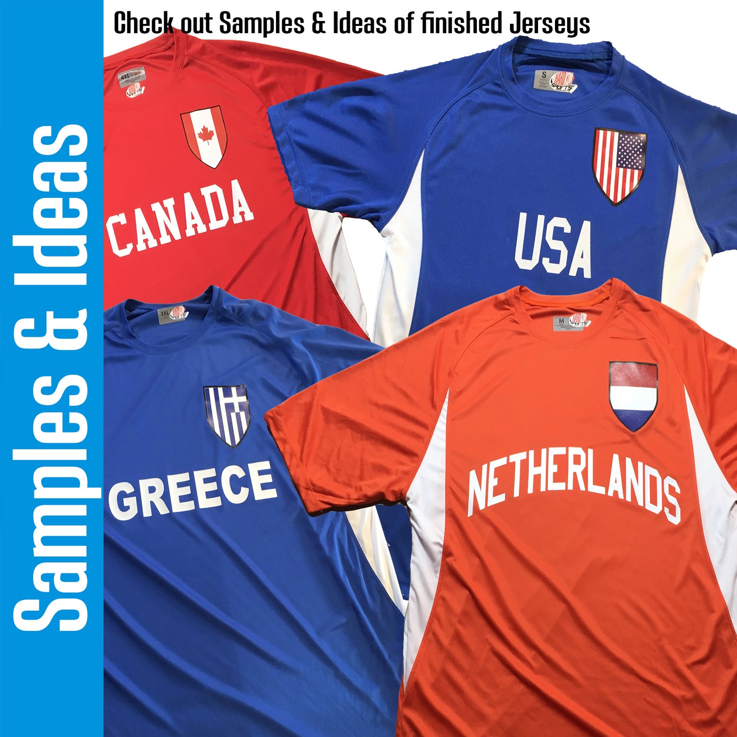 France Soccer Jersey, French Flag Soccer Shield Design, Customized with Your Names and Numbers in Your choice of Popular Colors