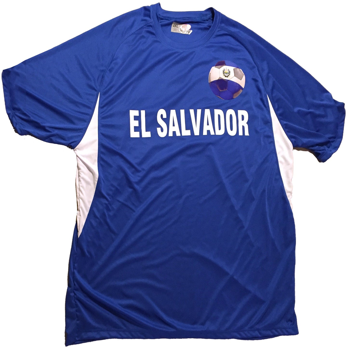 El Salvador Soccer Jersey El Salvadoran Shield Design Customized with Your Names and Numbers in Your choice of Popular Colors