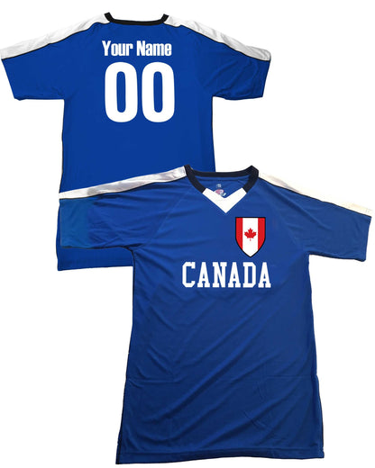 Customized Canada Soccer Jersey Personalized with Player Name and Number on Back Soccer Shield Design