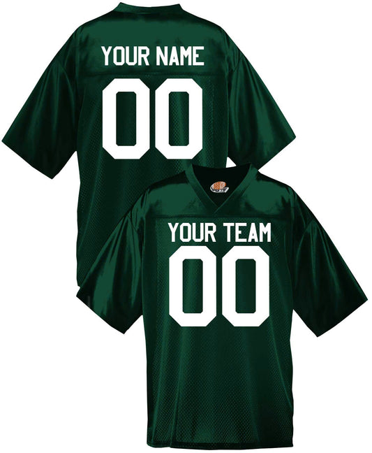 Dark Forest Green St. Patty's Day, Shamrock Run, Irish Themed Custom Football Jersey, Fan Replica Throwback Shirt, Personalized Names and Numbers