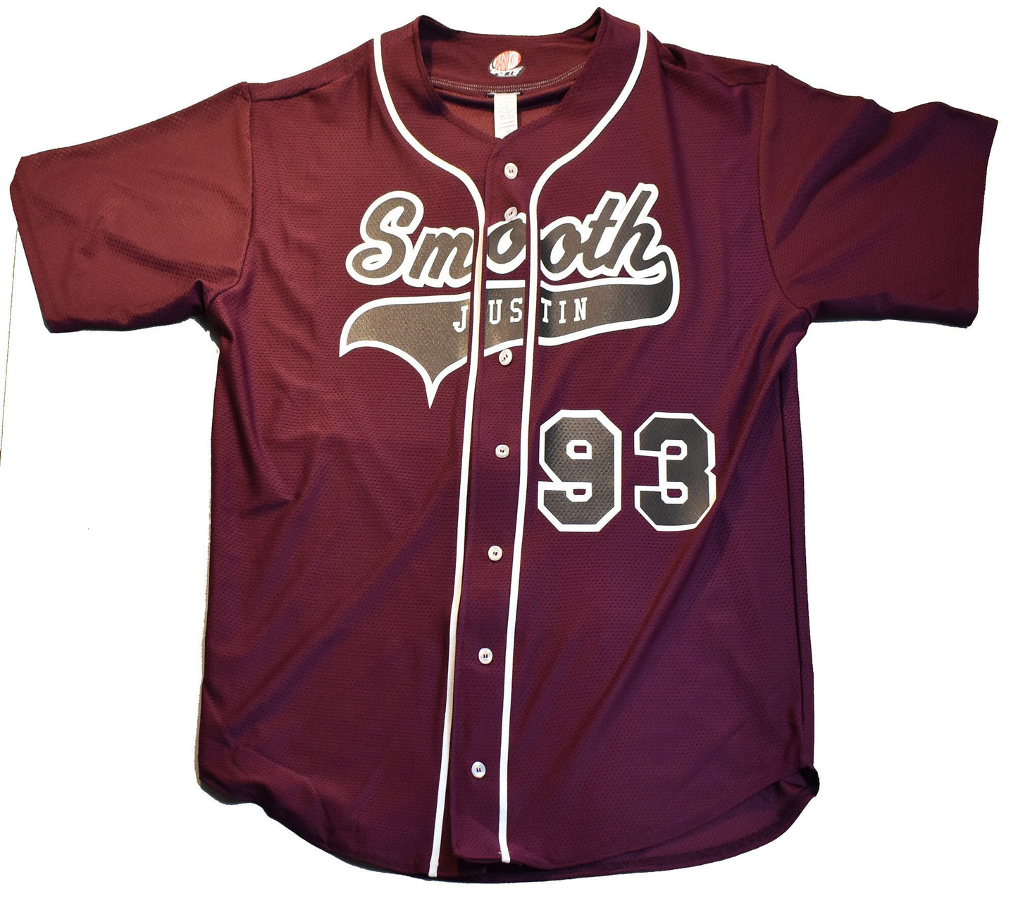 Design Your Own Hip Hop 2 Color Print Custom Maroon Baseball Jersey with White Piping | Customized Team Logo Graphic