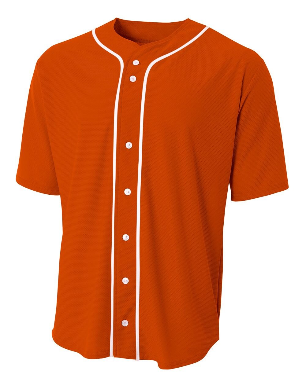 Custom Orange Baseball Jersey with White Piping. Personalized with Your Team as a Baseball Logo, Player Name and Numbers