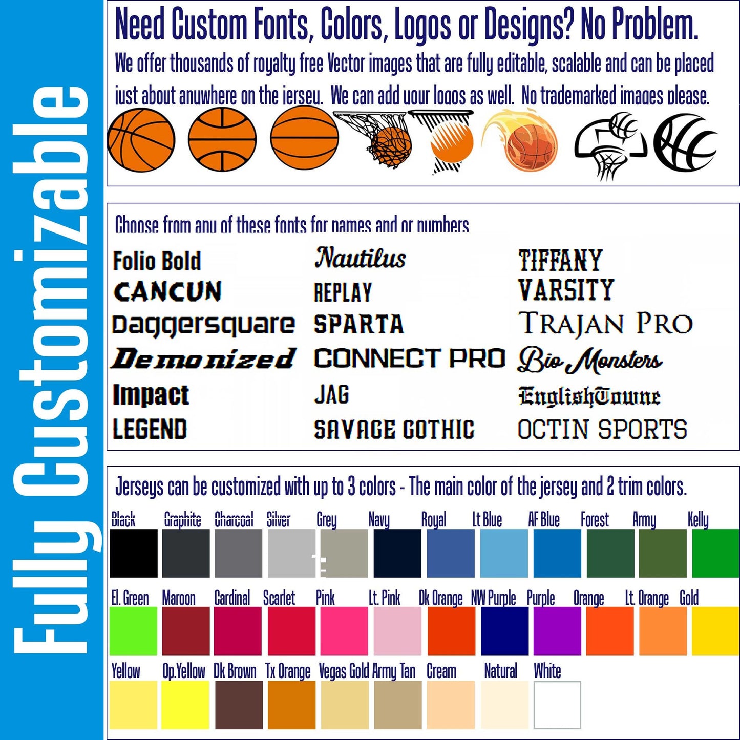 Personalized Sublimated Basketball Jersey: White, Scarlet Red & Black