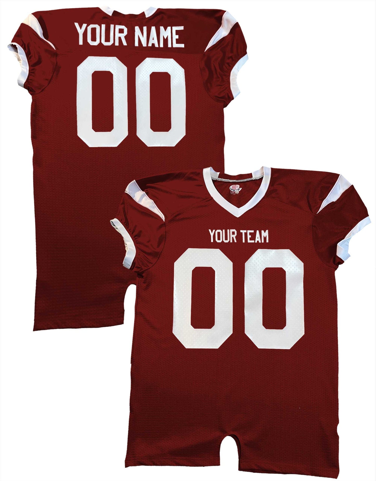 Pro fit Team Game Jerseys, Forest Green, Maroon, Silver Grey Team Colors Game Custom Football Jersey Designed Customizable Names and Numbers