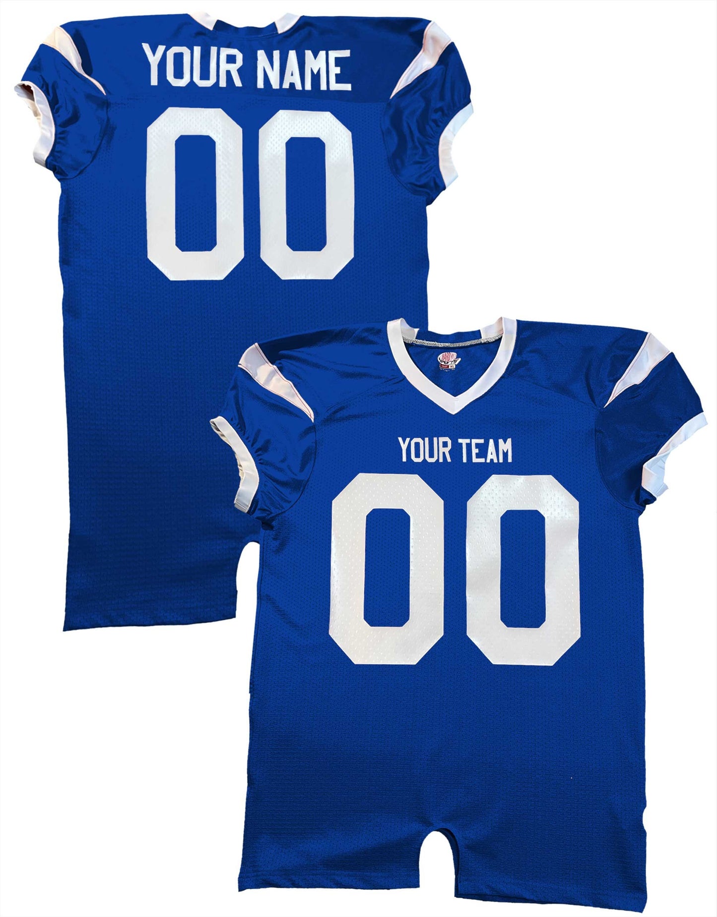 American Football Pro Fit Game Jersey, Red White Blue, Professional Fit Custom College, High School, Patriotic, Stretch Mesh, Dazzle Spandex