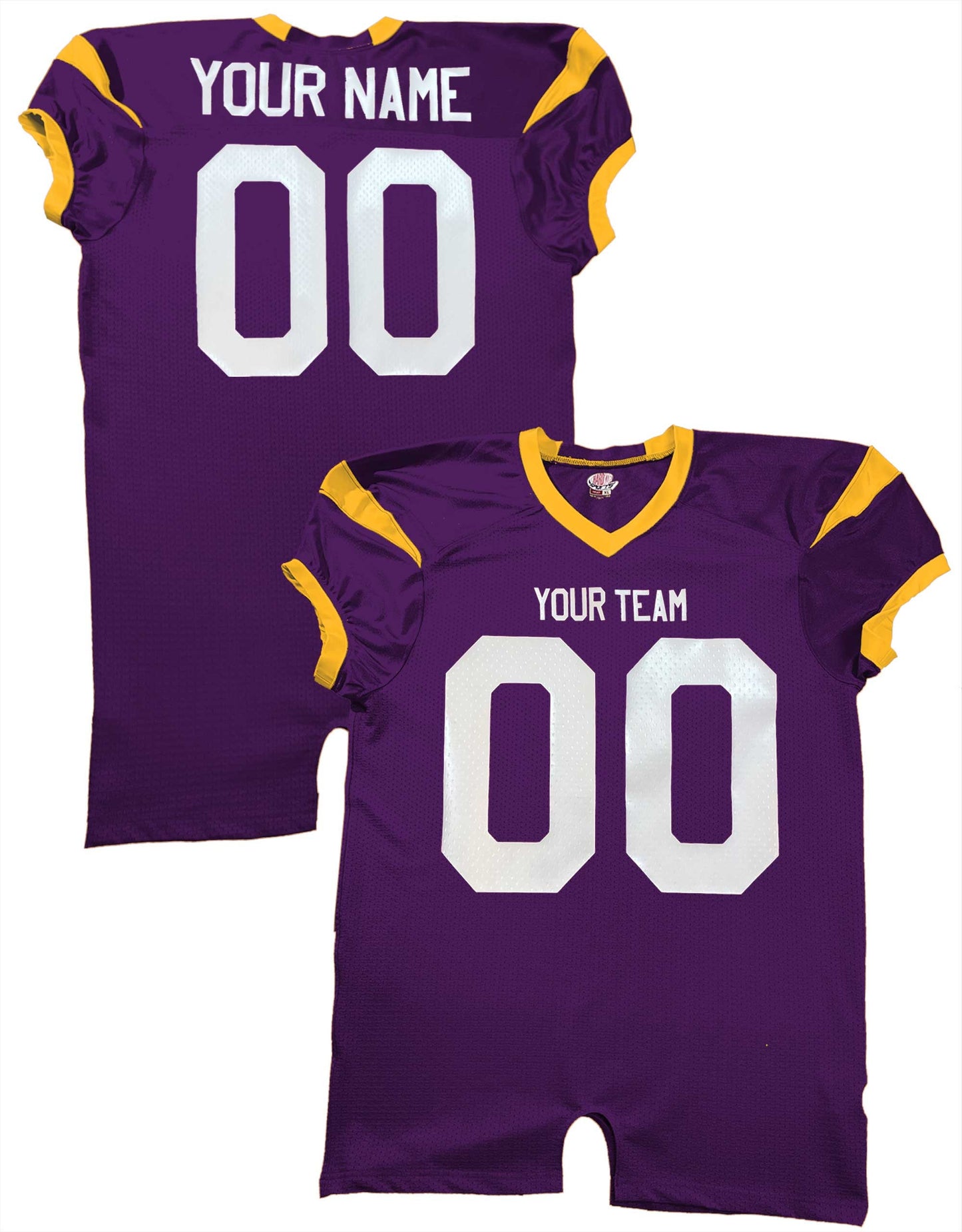 Pro fitted Game Football Team Jersey, Purple, Orange Team Colors Game Fit Custom Personalized, Football Gift, customized Names and Numbers