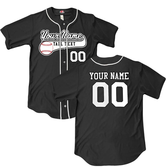 Custom Mascot Design Baseball Jersey with White Piping | Customized Team Logo Graphic | Full Button Down | Printed with your Logo or Mascot