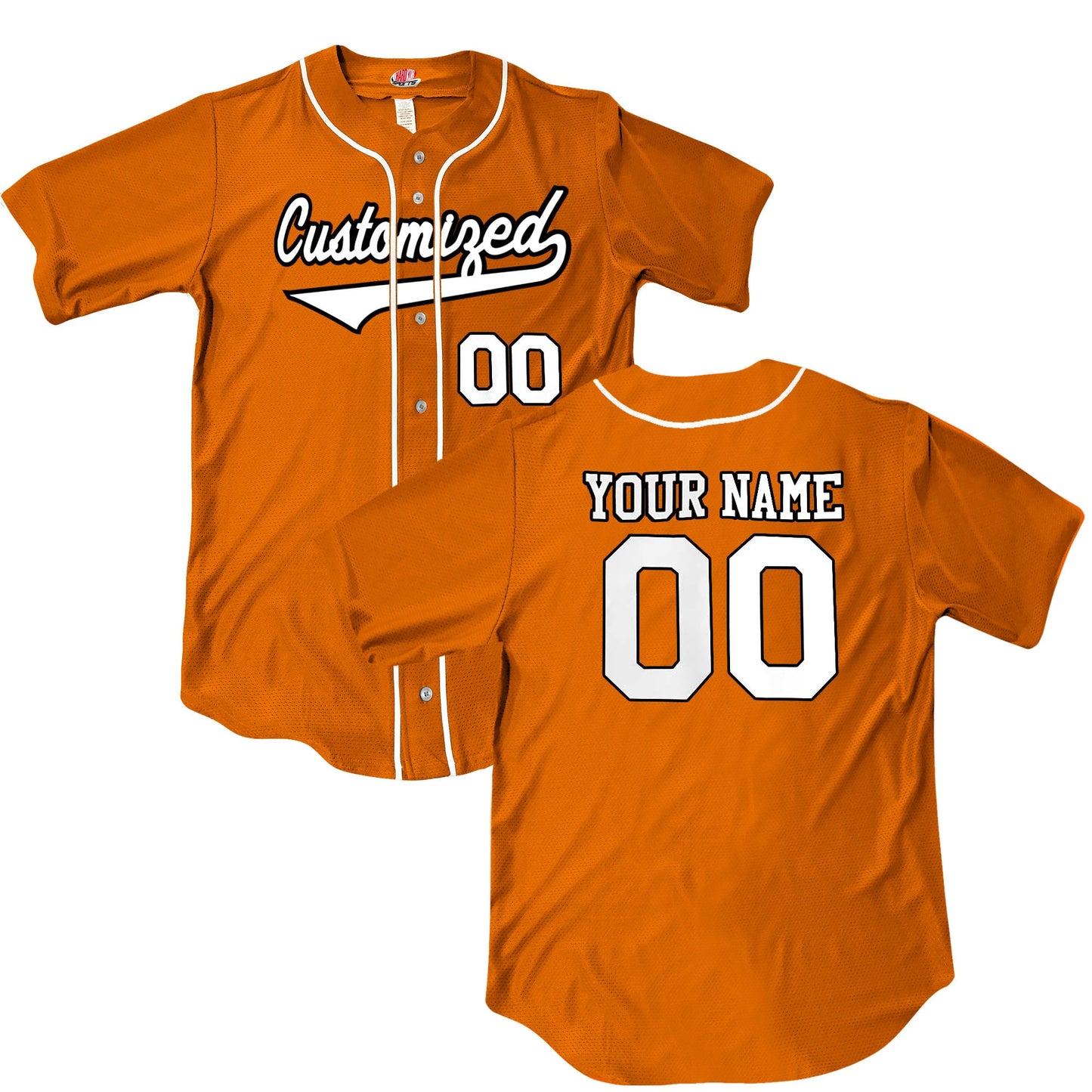 Custom Wedge Tail Slanted Baseball Logo Printed Jersey with Piping | Full Button Down | Personalized Authentic Pro Game Style Team Jersey