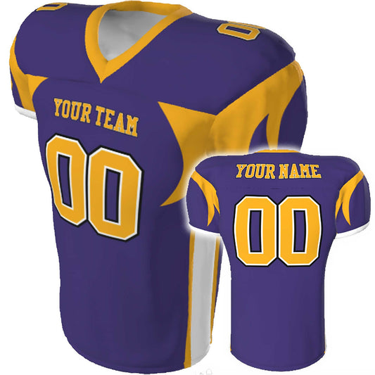 Custom Sublimated Football Jersey: Double Wave Shoulder Design