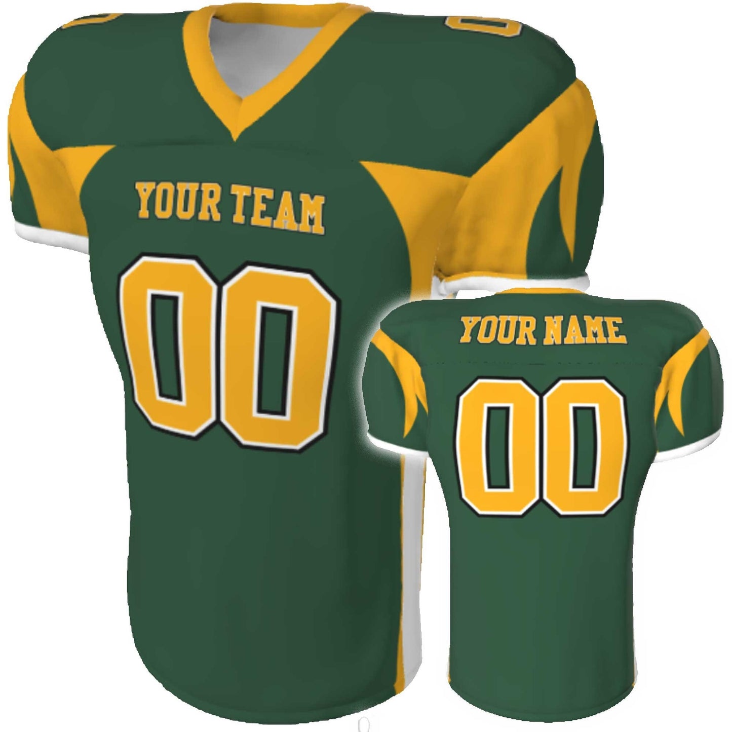 Custom Sublimated Football Jersey: Double Wave Shoulder Design