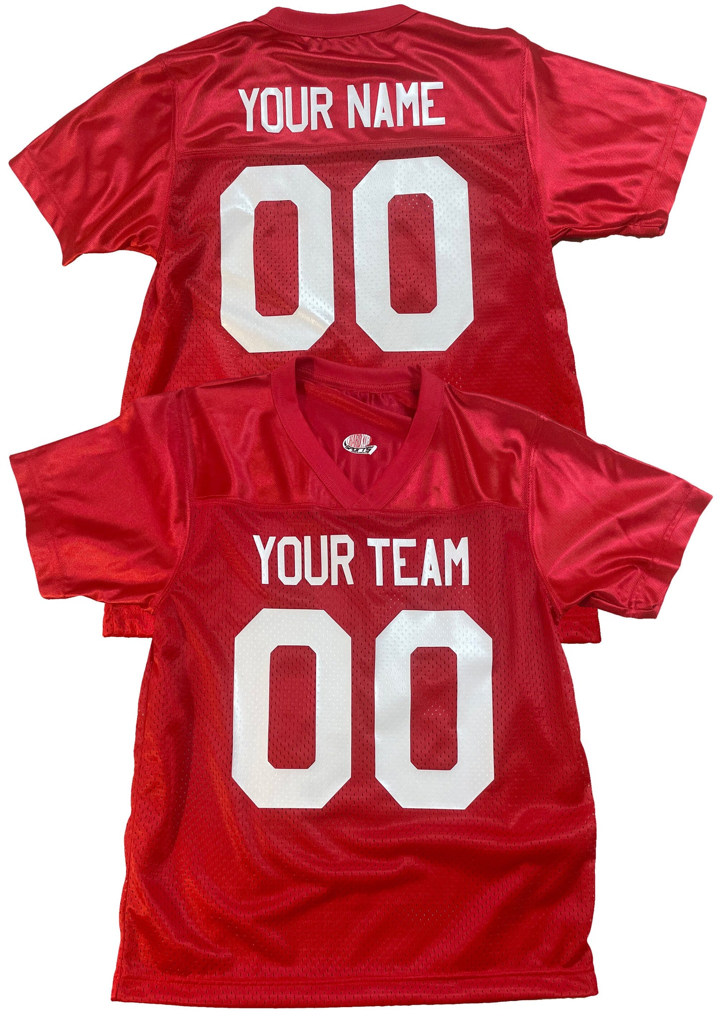 Custom Football Jersey Throwback Replica Fan Shirt | Black, Scarlet Red, White, Royal Blue, or Navy Blue with Your Names and Numbers