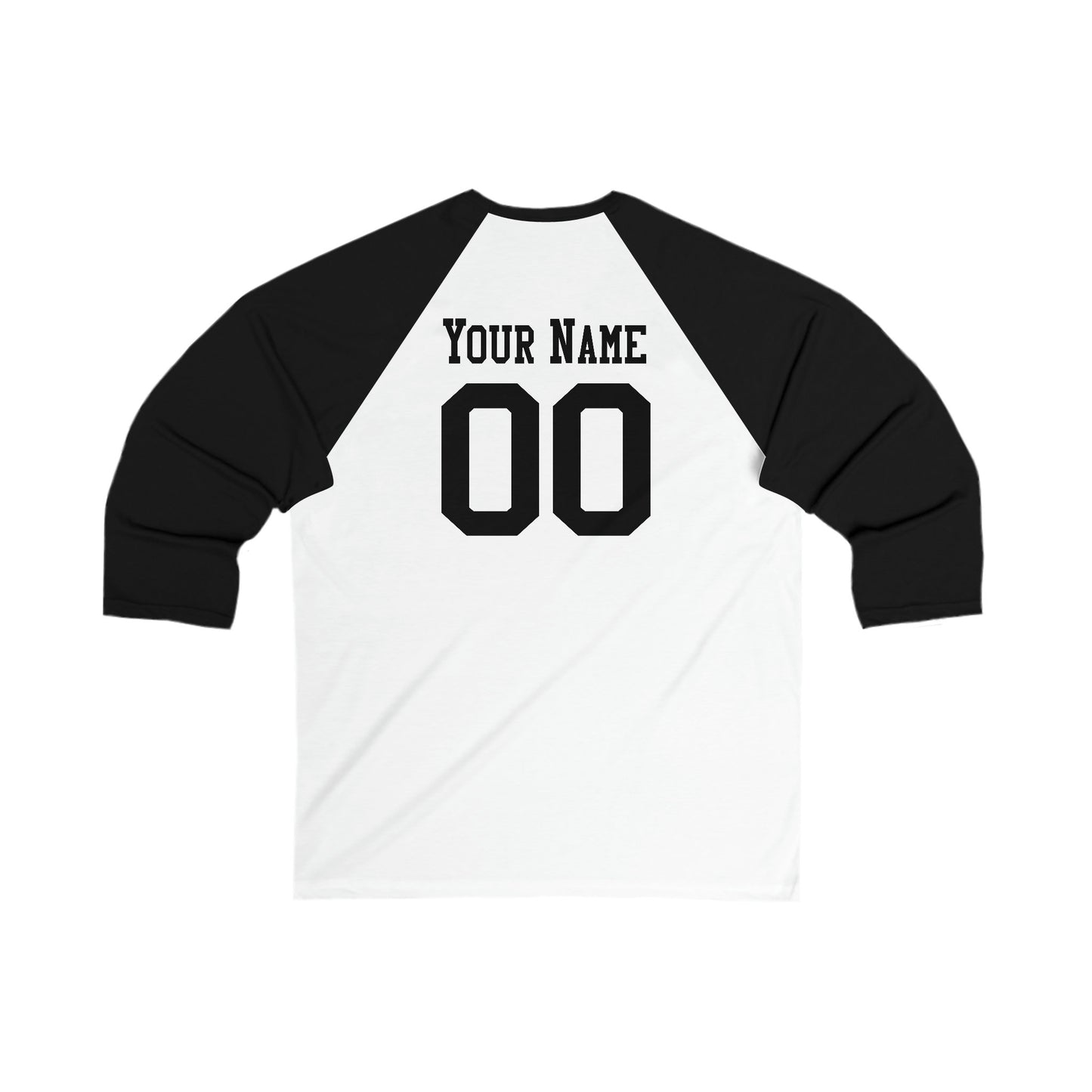 Dad of the Rookie, Men's fitted 3/4 Sleeve Baseball Tee, Customizable Baseball Shirt, Colorblock Raglan Sleeve, Your Name Number on back