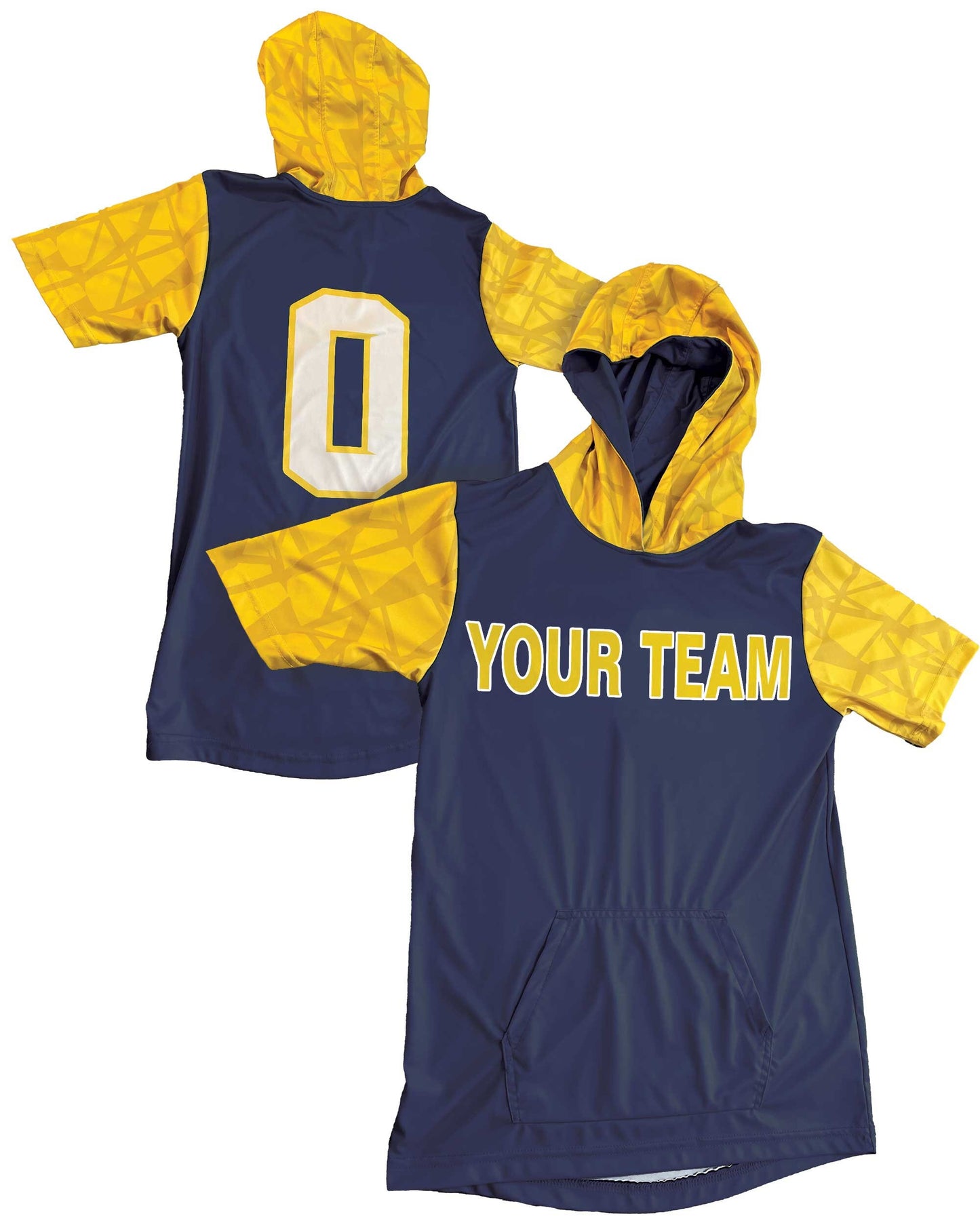 Custom Short Sleeve Pocket Hoodie: Personalized Team Design