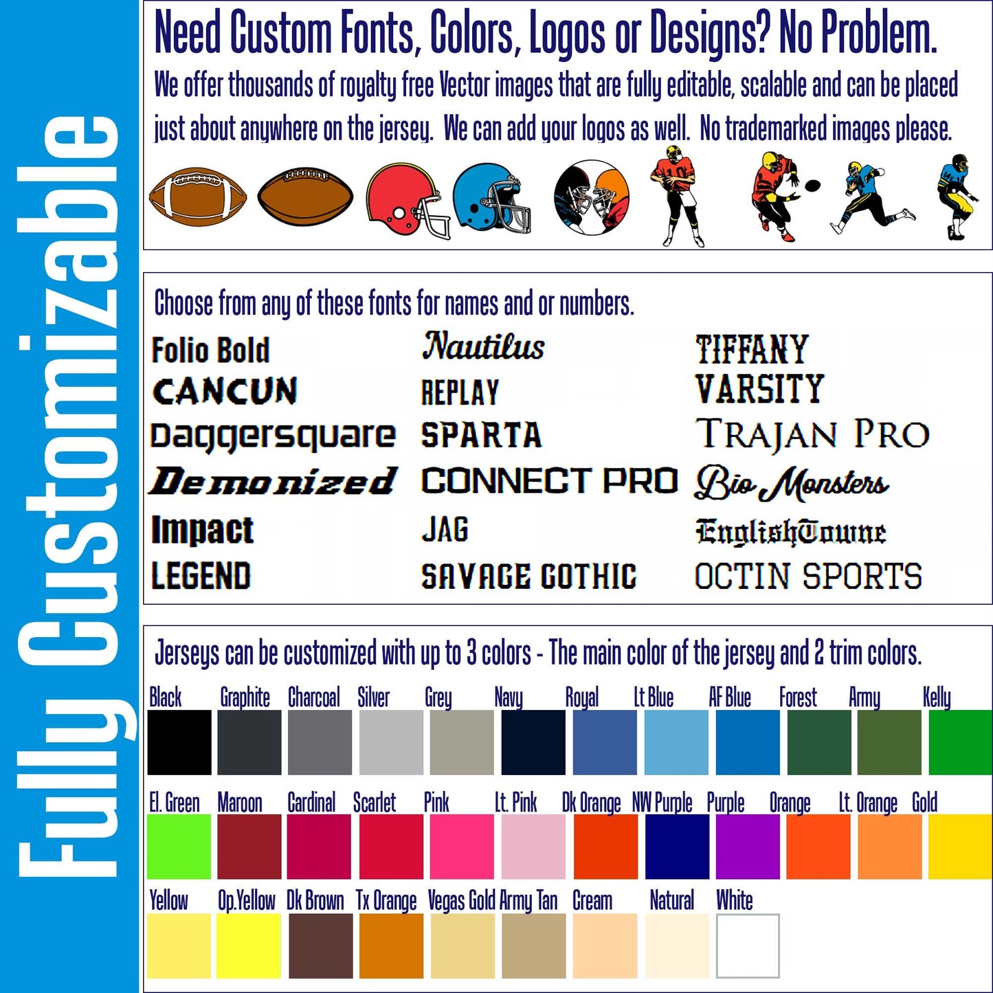 Custom Sublimated Football Jersey: Double Wave Shoulder Design