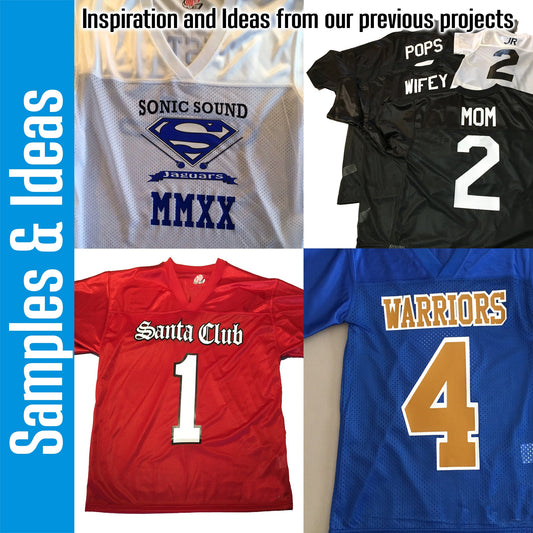 2 Color Print, Custom Football Jersey, Real Fan Jersey, Authentic materials, Customized in USA | Professional Industry Standard Pro Vinyl