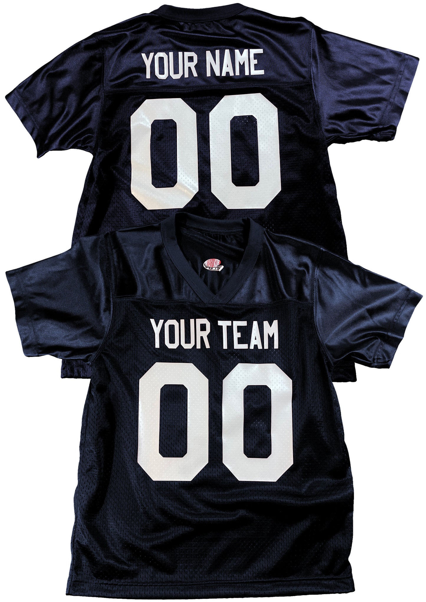 Custom Football Jersey Throwback Replica Fan Shirt | Black, Scarlet Red, White, Royal Blue, or Navy Blue with Your Names and Numbers