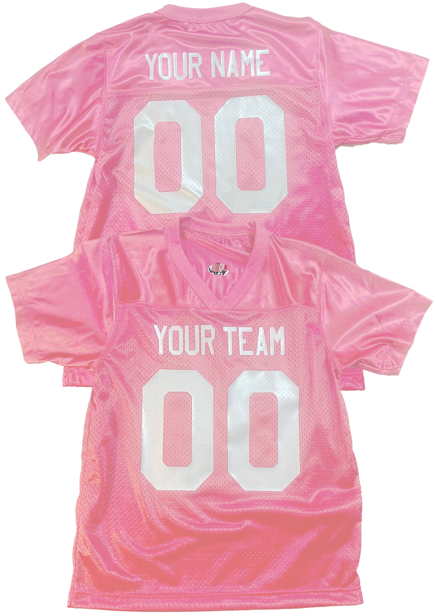 Custom Pink Football Jersey Personalized with Any Name or Number, Add Custom Logos to Make it your own Great for Breast Cancer Awareness