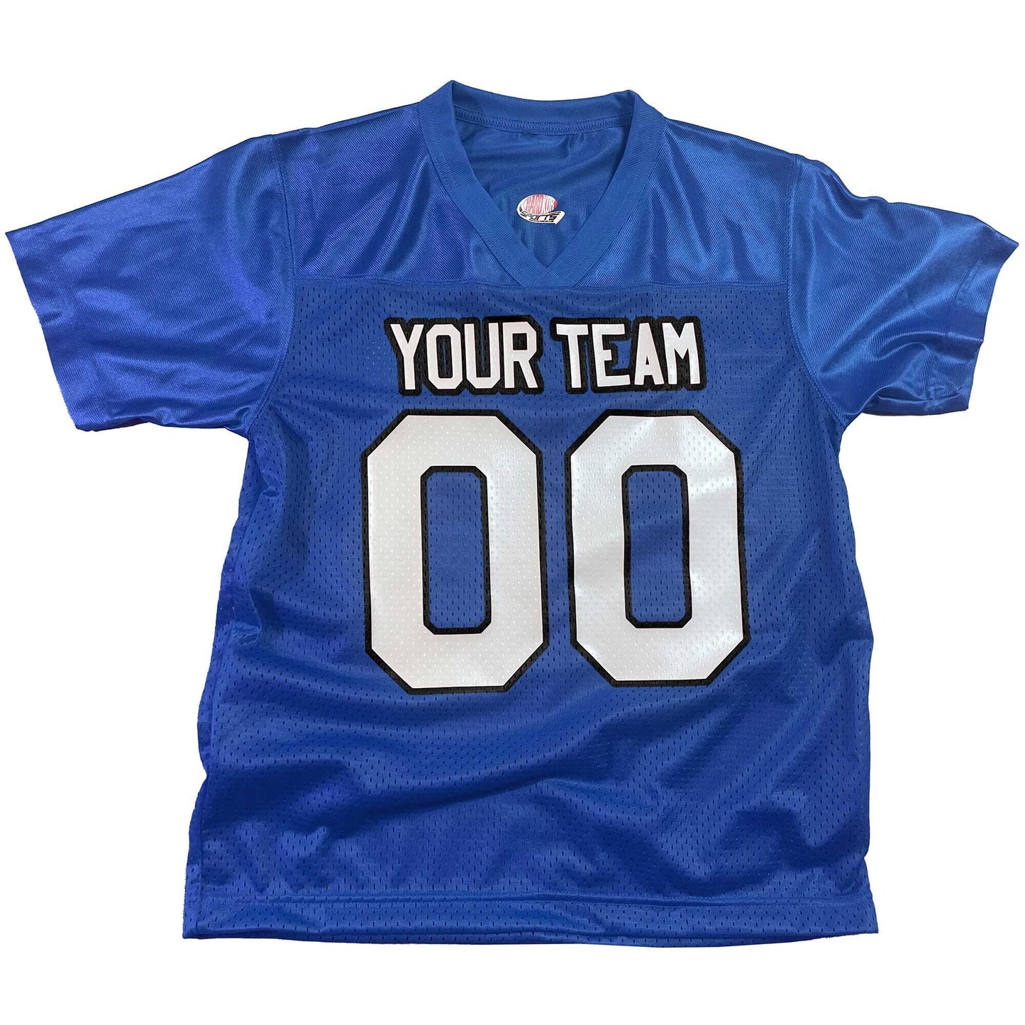 Personalized Royal Blue Football Jersey No minimums, customized with Your Names and Numbers 18 Printing Colors to choose from