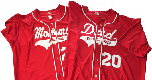 Welcome the Li'l Slugger with Birth Announcement Baseball Jerseys!