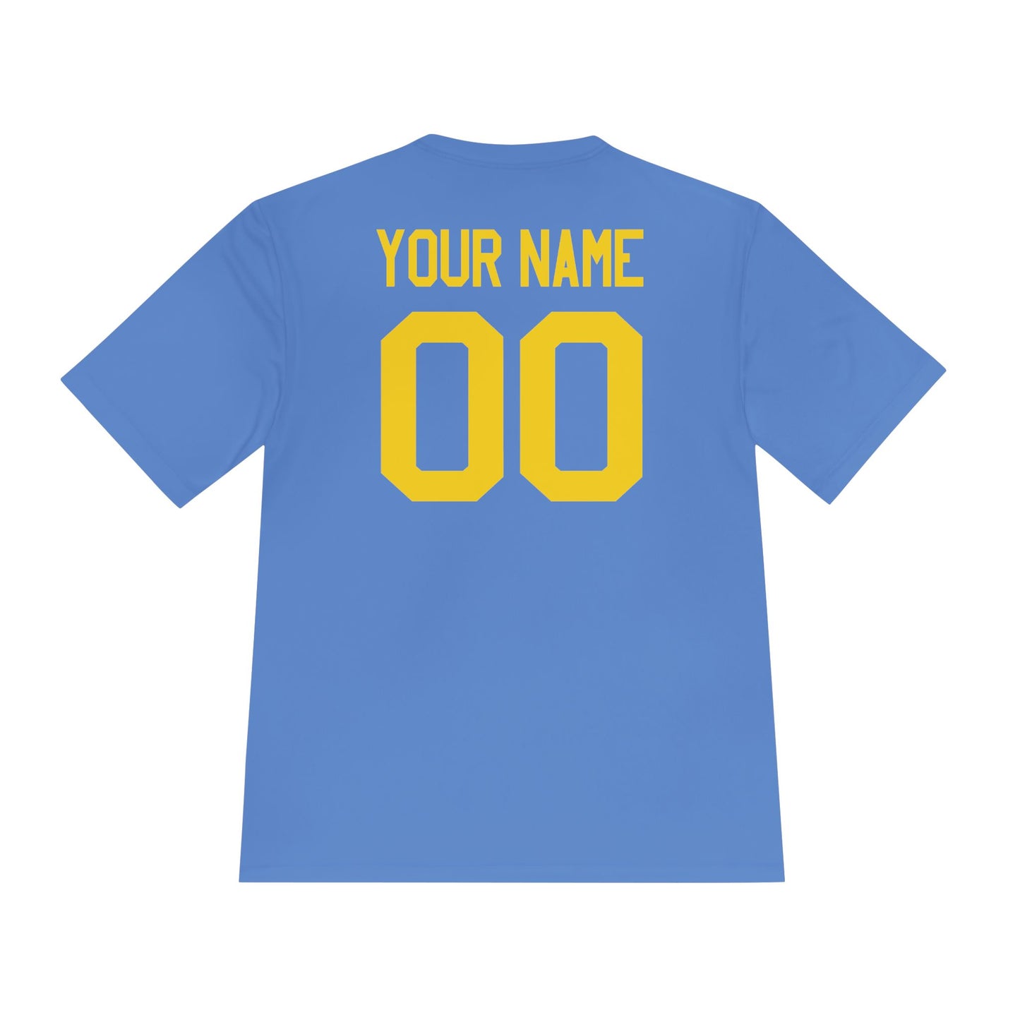 Custom Performance Sweden Soccer Shield Design Moisture Wicking T-Shirt Personalized with Your Name and Number in Your choice of colors