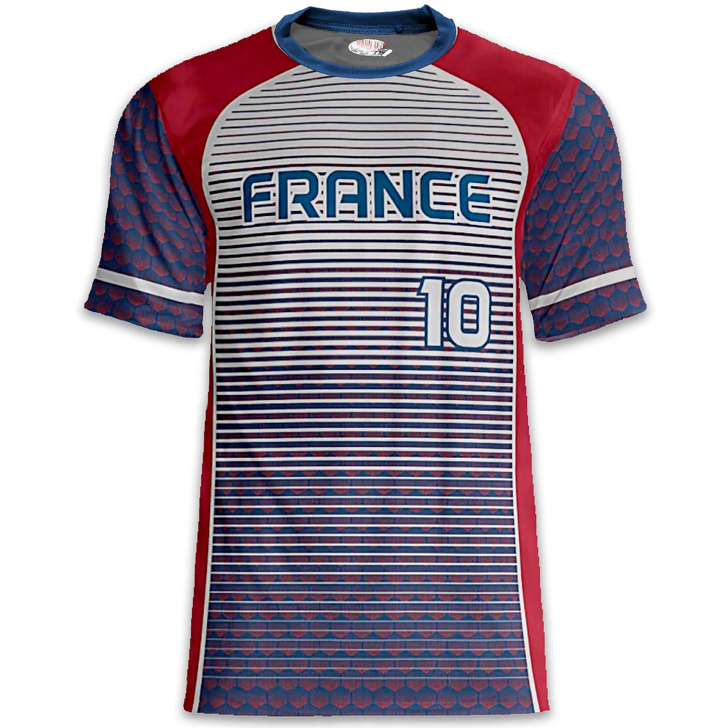 Custom France Soccer Jersey – Blue Red White Edition – Pro Look – Personalized Name and Number