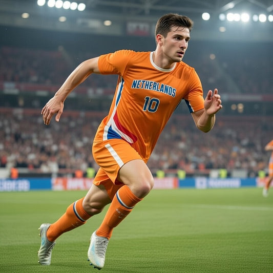 Custom Netherlands Soccer Jersey – Orange White Royal Edition – Pro Look – Personalized Name and Number