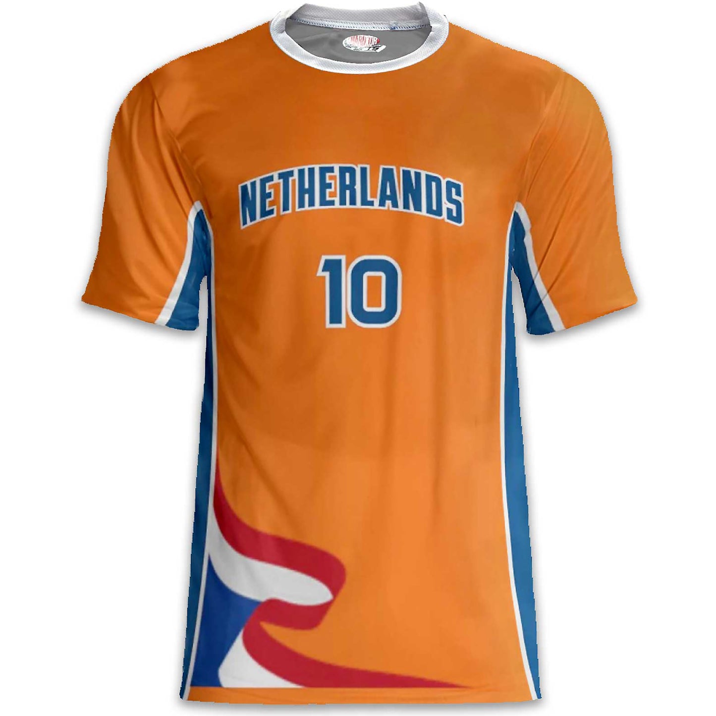Custom Netherlands Soccer Jersey – Orange White Royal Edition – Pro Look – Personalized Name and Number