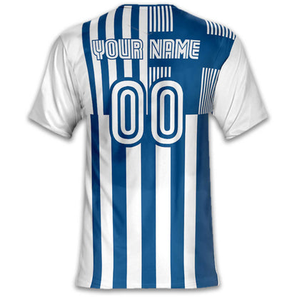 Custom Finland Soccer Jersey – Light Blue White Edition – Pro Look – Personalized Name and Number