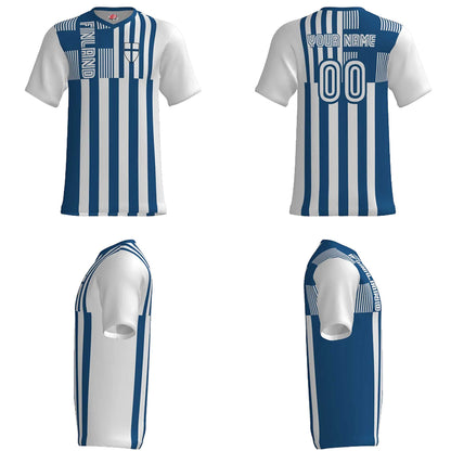 Custom Finland Soccer Jersey – Light Blue White Edition – Pro Look – Personalized Name and Number