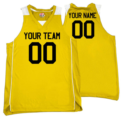 Custom Basketball Jerseys, 15 Colors, Piping Sides, Mesh Back, Contrast Shoulders | Includes Team name player Name numbers, Fully Customized