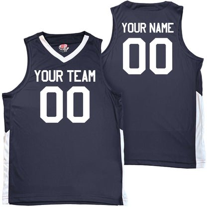 Youth Boys and Girls, Custom Basketball Jerseys, Contrast Mesh Side Trim, Low Price includes, Team Name, Player Name and Player Number
