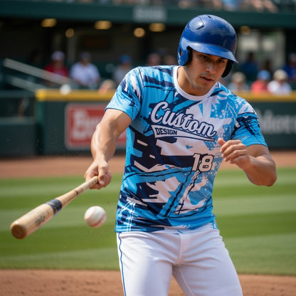 Chaos Retro Baseball Jersey – 80s Scrapbook Mash‑Up Design – Customizable