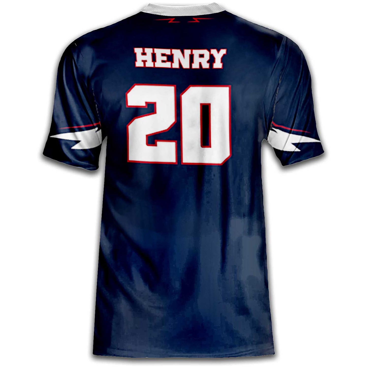 Bold Sharks Baseball Jersey in Navy / White / Red – Custom Name & Number