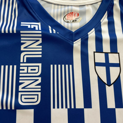 Custom Finland Soccer Jersey – Light Blue White Edition – Pro Look – Personalized Name and Number